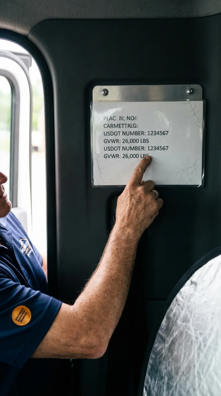 USDOT licensing placard verification in Oskaloosa